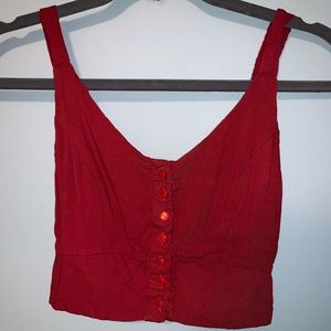 Charolette Russe button up crop top